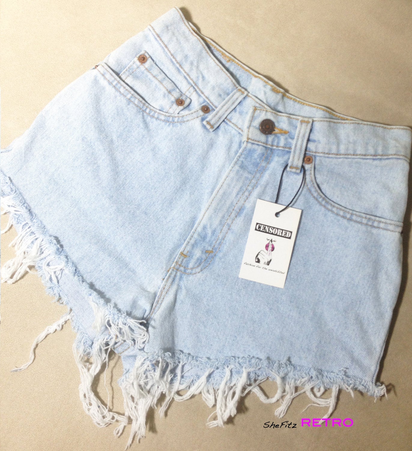 Made To Order Reworked High Waisted Vintage Cut Off Levis Shorts