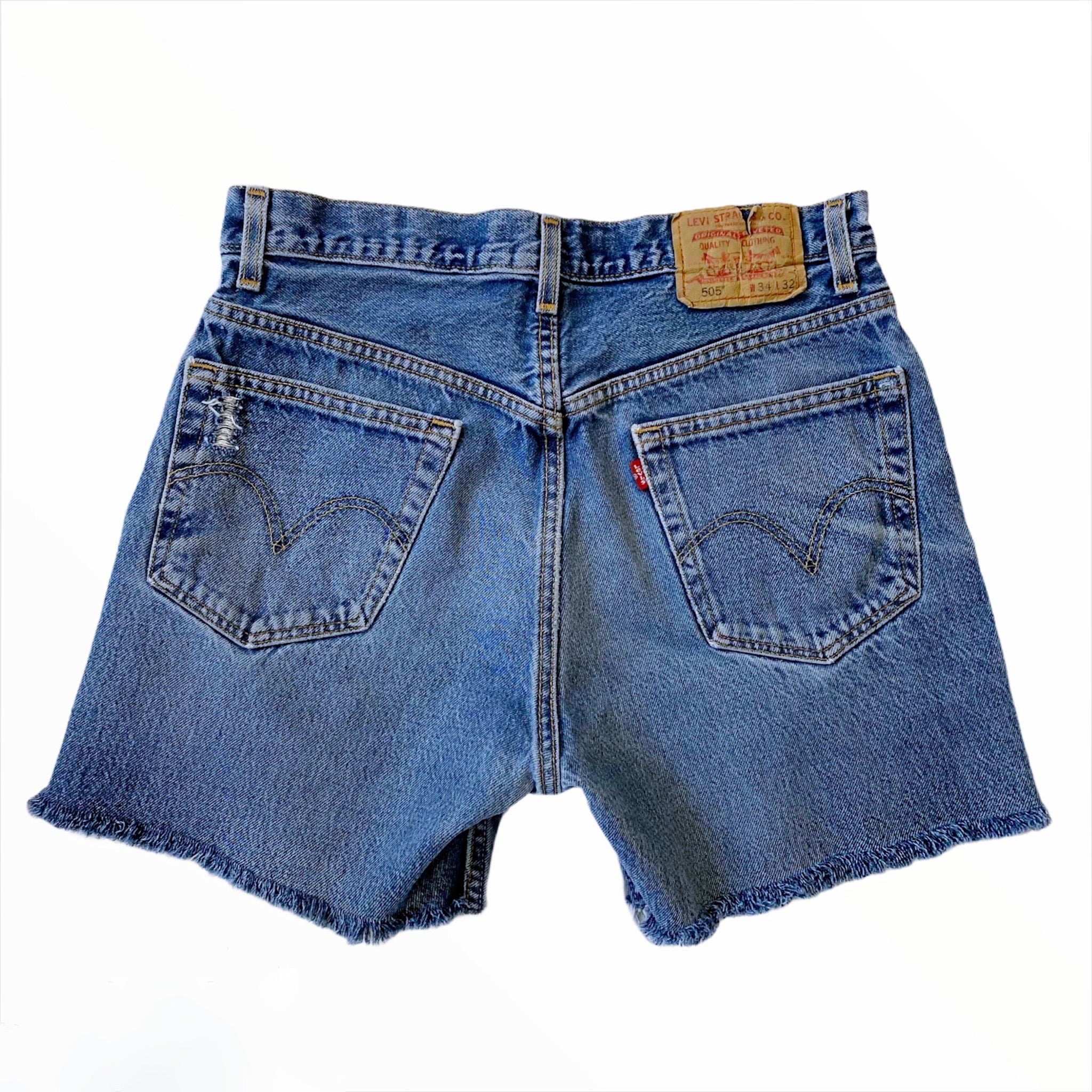 Made To Order Distressed Denim Shorts