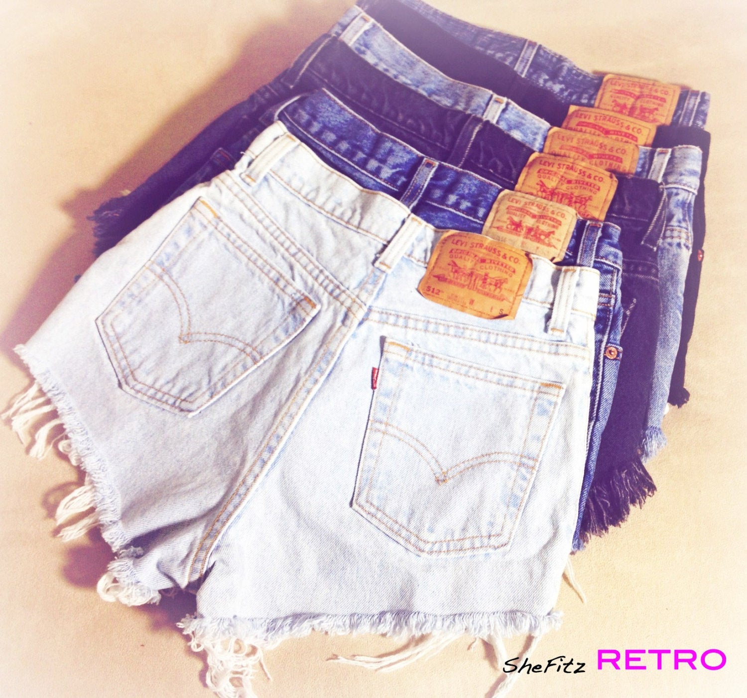 Made To Order Reworked High Waisted Vintage Cut Off Levis Shorts