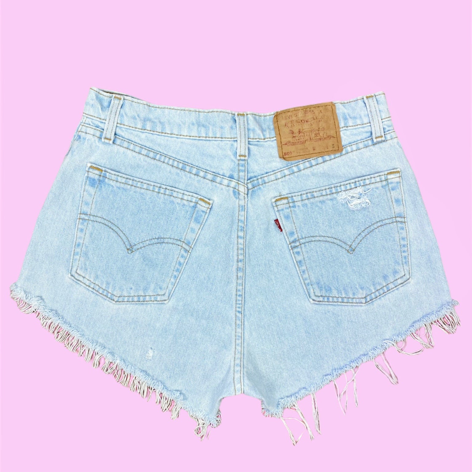 Very Light High Waisted Vintage Cut Off Distressed 560 Levis Size 11