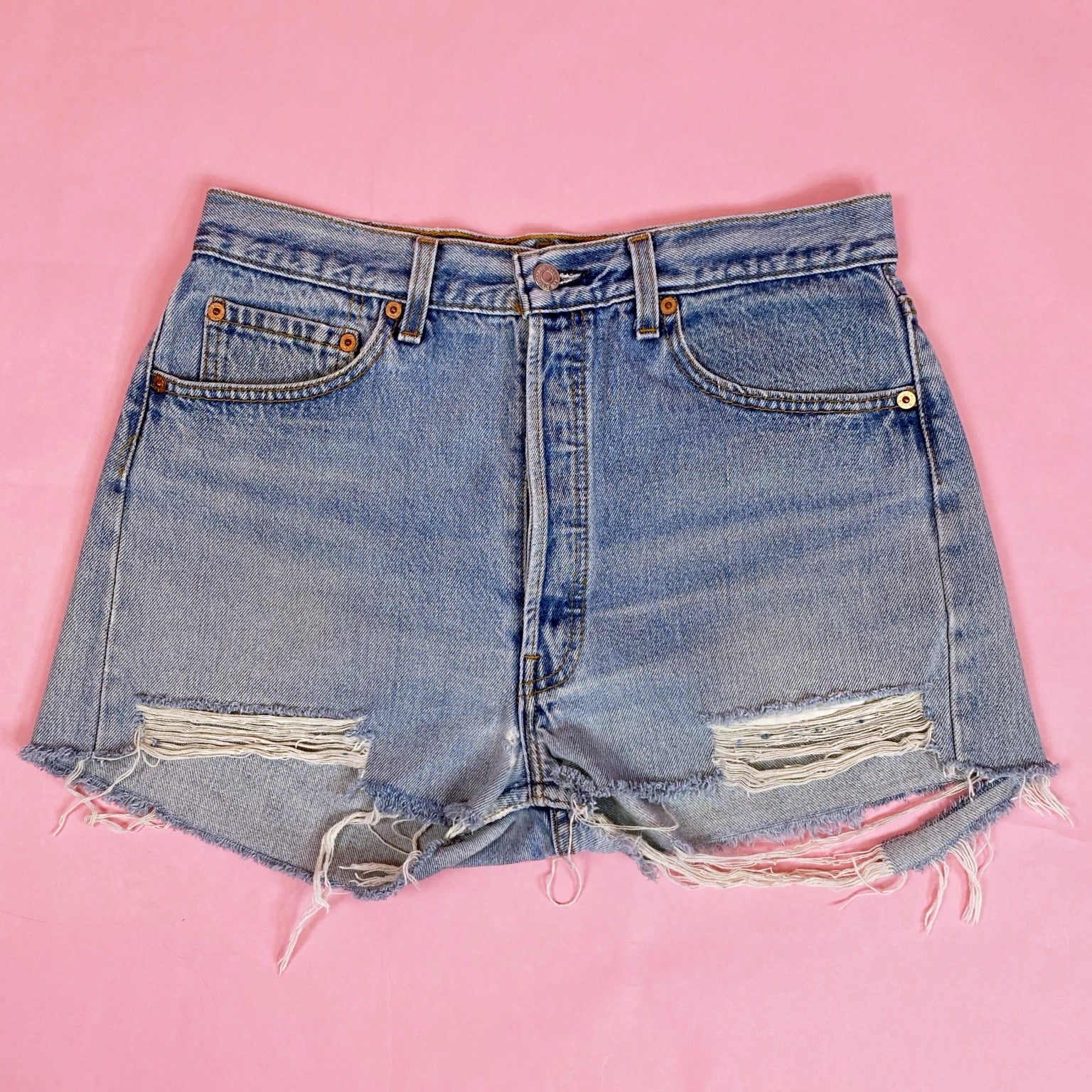 501 Vintage Distressed Levis Shorts Size 34 Waist 32