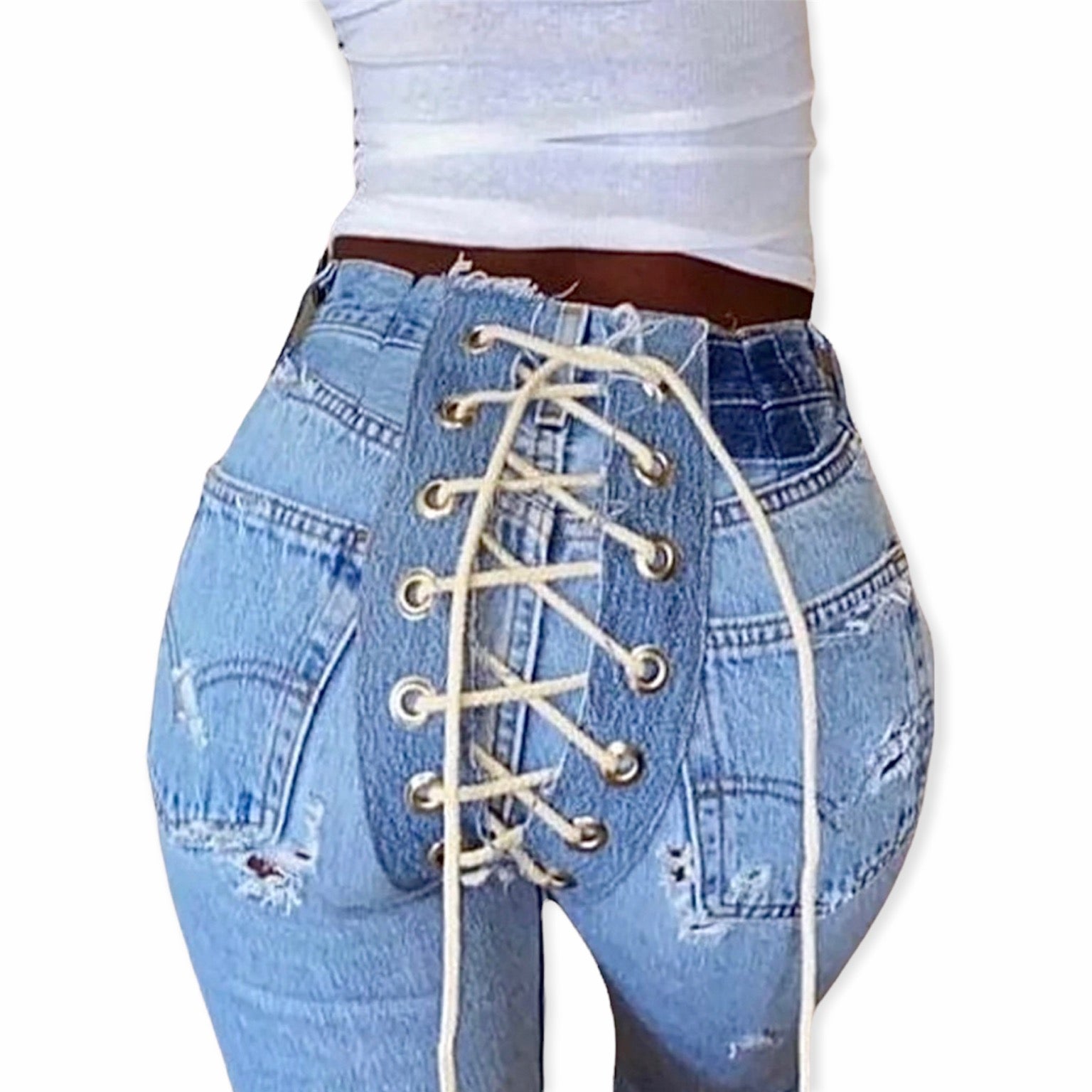 Made to Order Lace it up Jeans